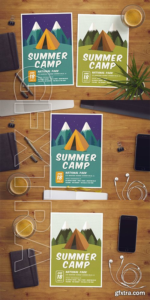 CreativeMarket - Summer Camp Flyer 2496276