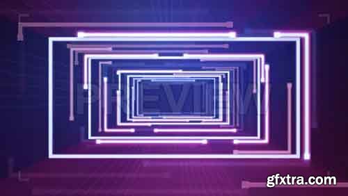 Rectangle Neon VJ Light Background - Motion Graphics 79401
