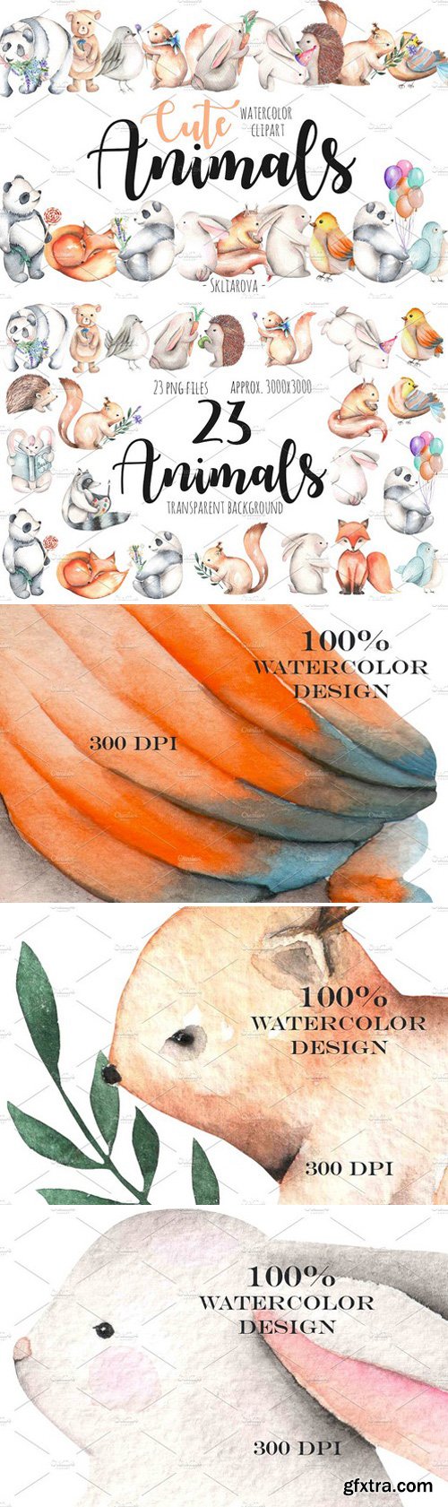 CM - Watercolor cute Animals 1543053