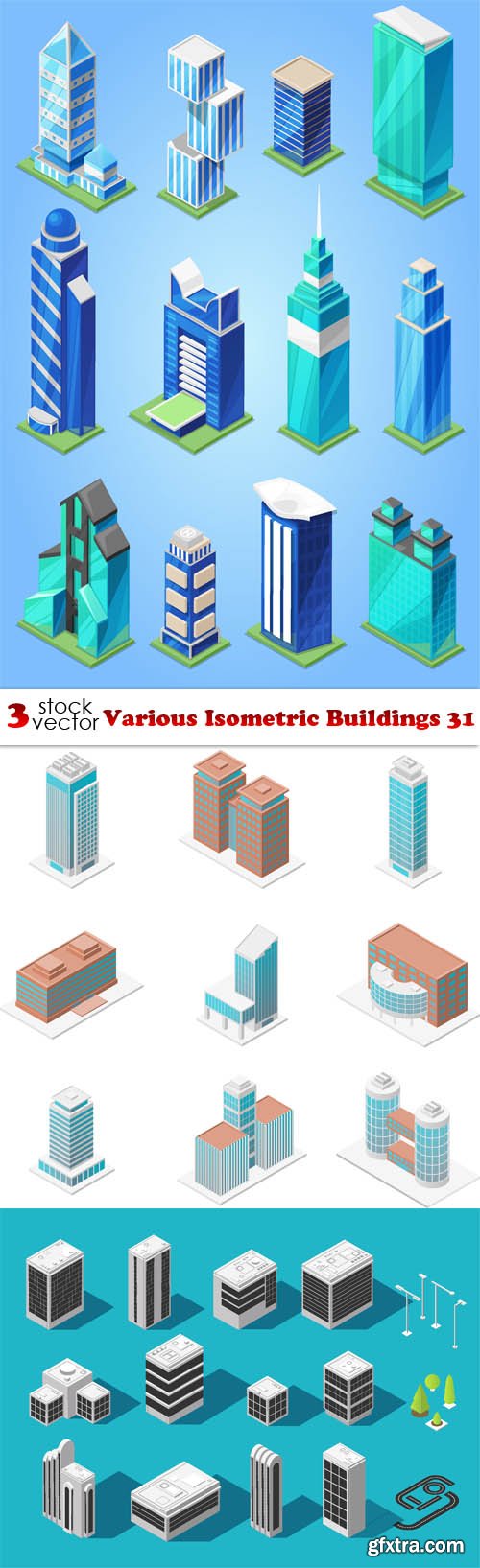 Vectors - Various Isometric Buildings 31