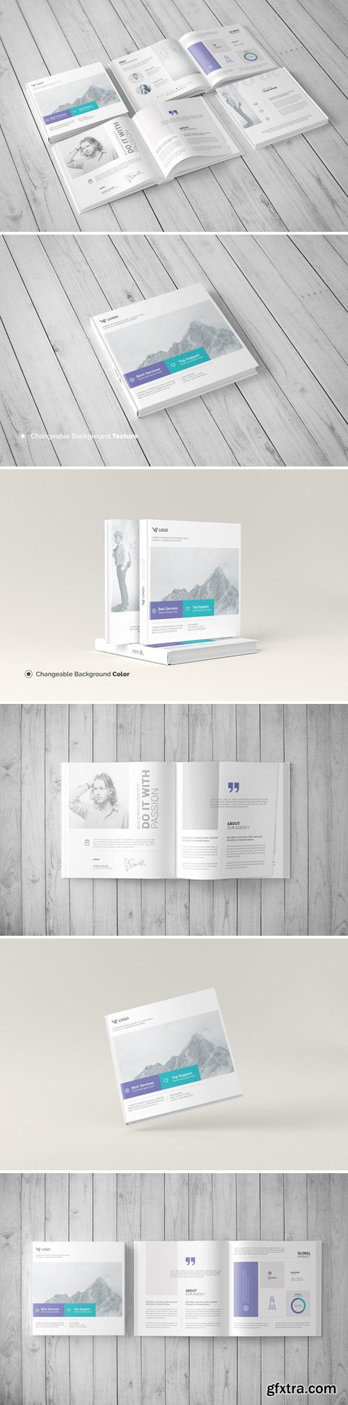 CM - Square Book Mock-Up / Hardcover 1536867