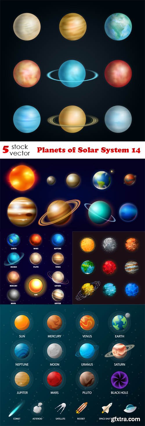 Vectors - Planets of Solar System 14