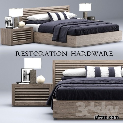 Restoration Hardware Grand Shutter bed 3d model