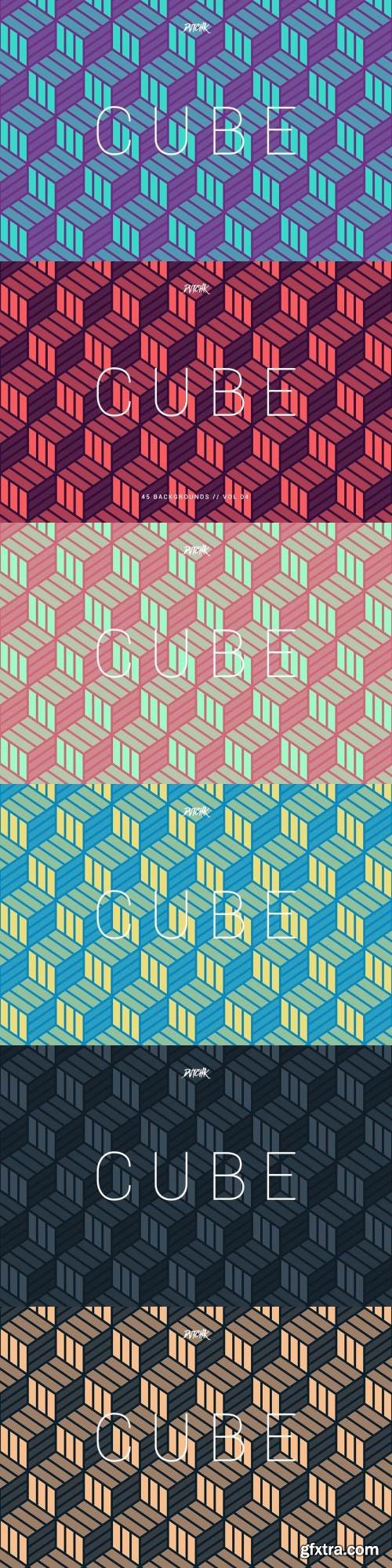 Cube| Seamless Geometric Backgrounds | Vol. 04