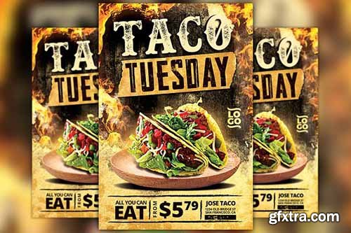 CreativeMarket - Taco Thursday Flyer Template Vol 2 2534829