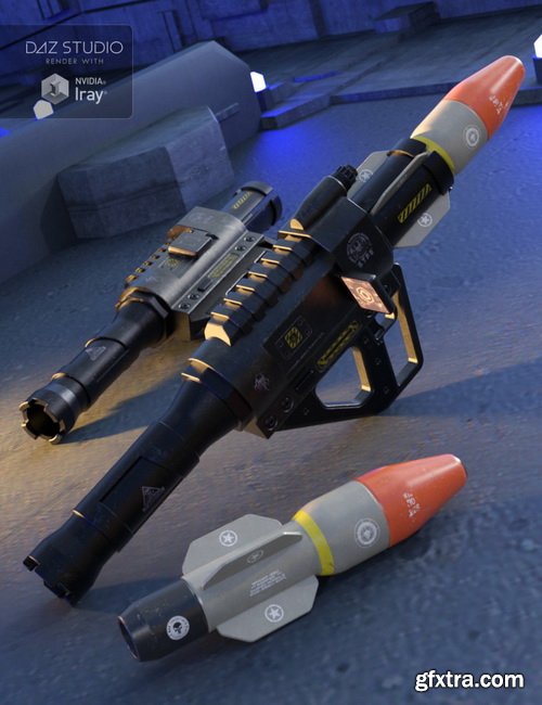 Daz3D - MAGMA-930 Missile Launcher for Genesis 2, 3 and 8 Male(s) and Female(s)