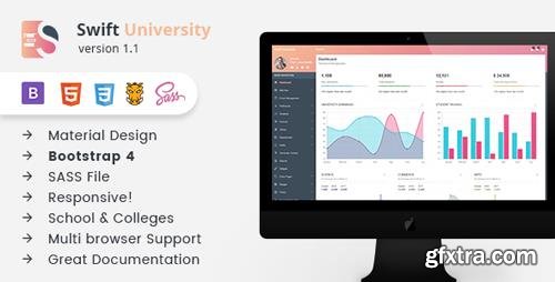 ThemeForest - Swift University v1.1.0 - Bootstrap 4 Dashboard template for School & Colleges - 19535863
