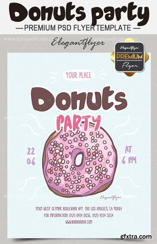 Donuts Party V4 2018 Flyer Template