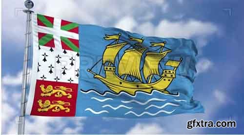 Saint Pierre And Miquelon Flag - Motion Graphics 74238