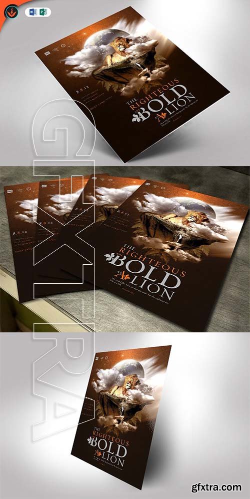 CreativeMarket - The Righteous Church Flyer Template 2554700