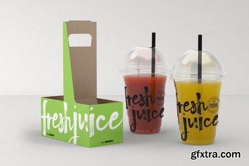 Coffee Drink Take out Carrier MockUp Vol2