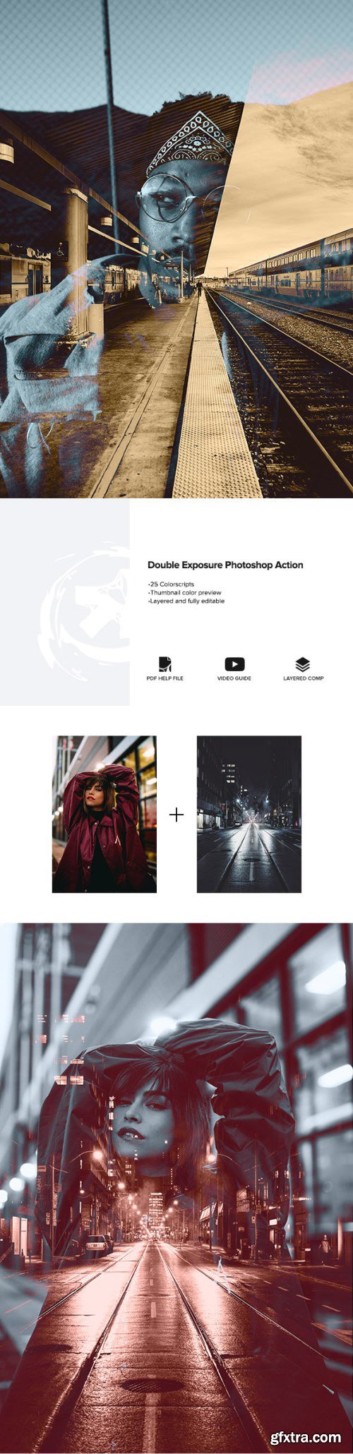 Graphicriver - Double Exposure Photoshop Action 21916025