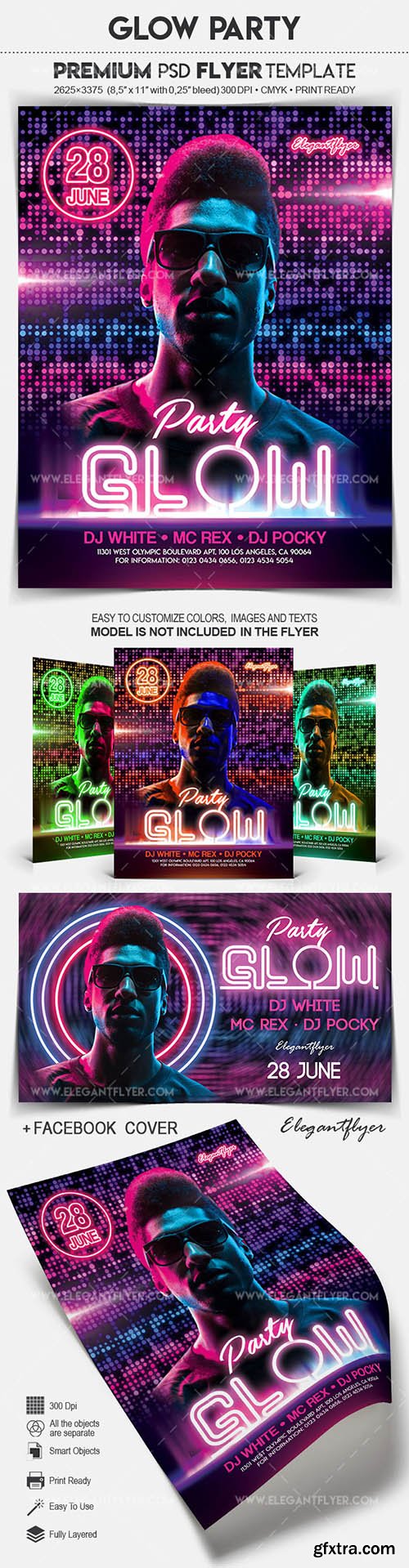 Glow Party – Flyer PSD Template