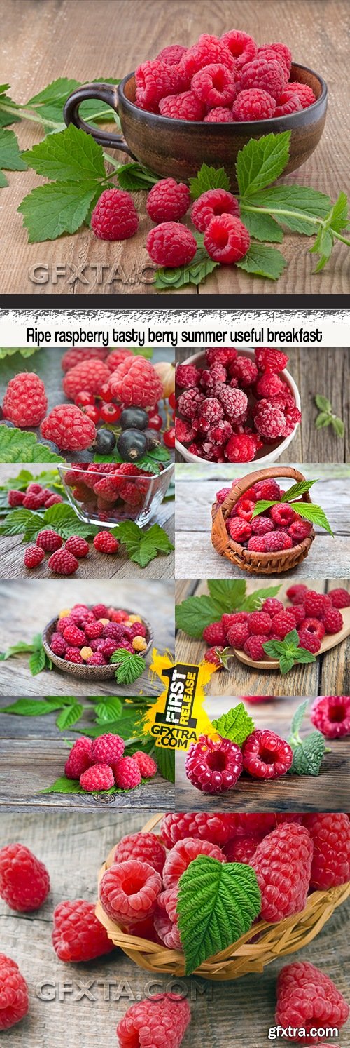 Ripe raspberry tasty berry summer useful breakfast