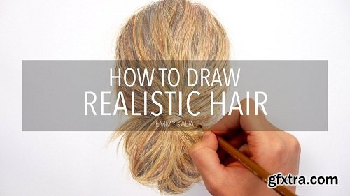 How to draw Realistic Hair with Colored Pencils