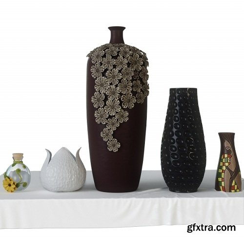 A set of vases 3d Model