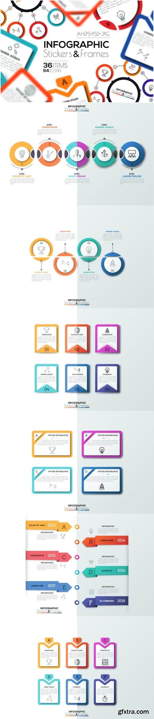 Infographic Stickers & Frames