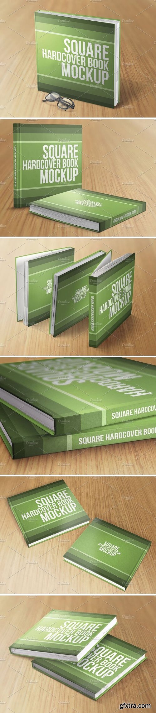 CM - Square Hardcover Book Mockups 1590879