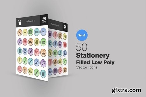 Security Winter Stationery Touch Gestures Filled Low Poly Icons
