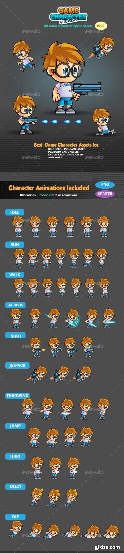 Graphicriver - 2D Game Character Sprites 290 19168020