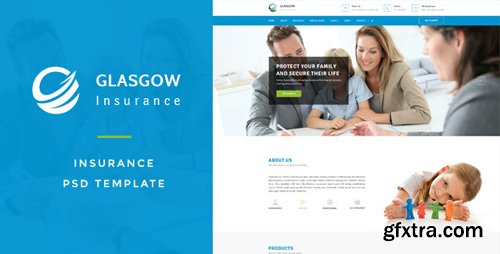 ThemeForest - Glasgow v1.0 - Insurance PSD Template - 17514374