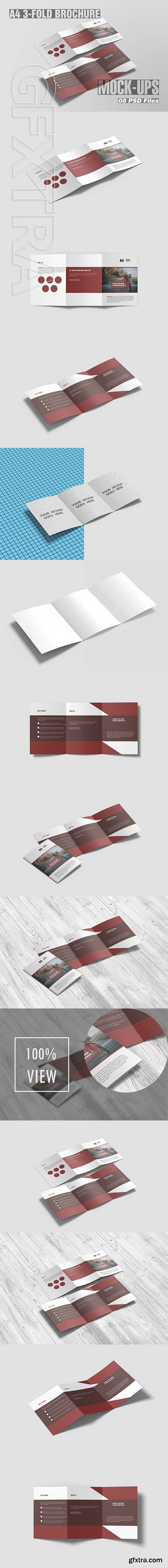 CreativeMarket - A4 Trifold Brochure Mockup 2555732