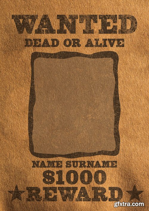 PSD - Wanted Poster Template