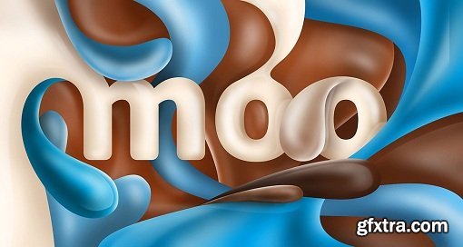 Creative Typography and Abstract Swirl Concept Art