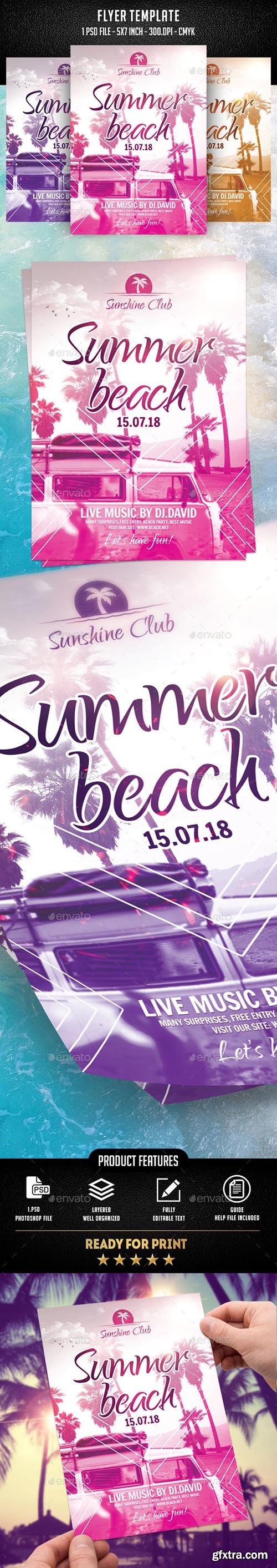 Summer Beach Flyer Template 21964666