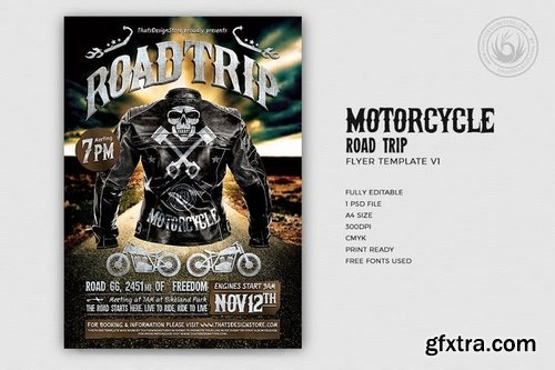 GraphicRiver - Motorcycle Road Trip Flyer Template V1 14341109