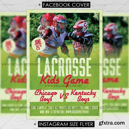 Lacrosse Game – Premium A5 Flyer Template