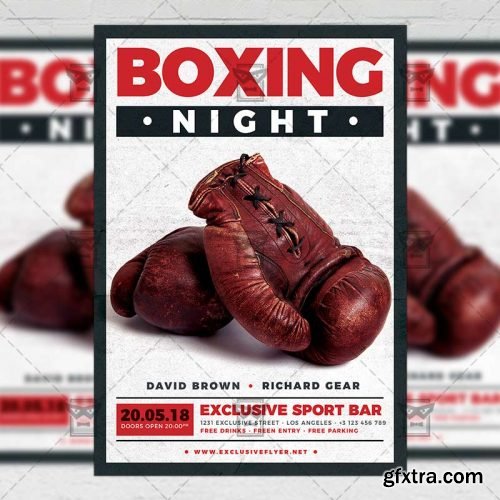 Boxing Night Flyer – Sport A5 Template