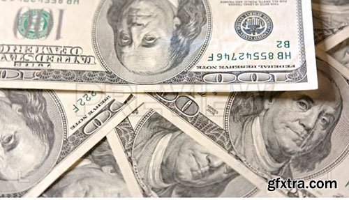 Rotating View 100 Dollar Banknotes - Stock Video