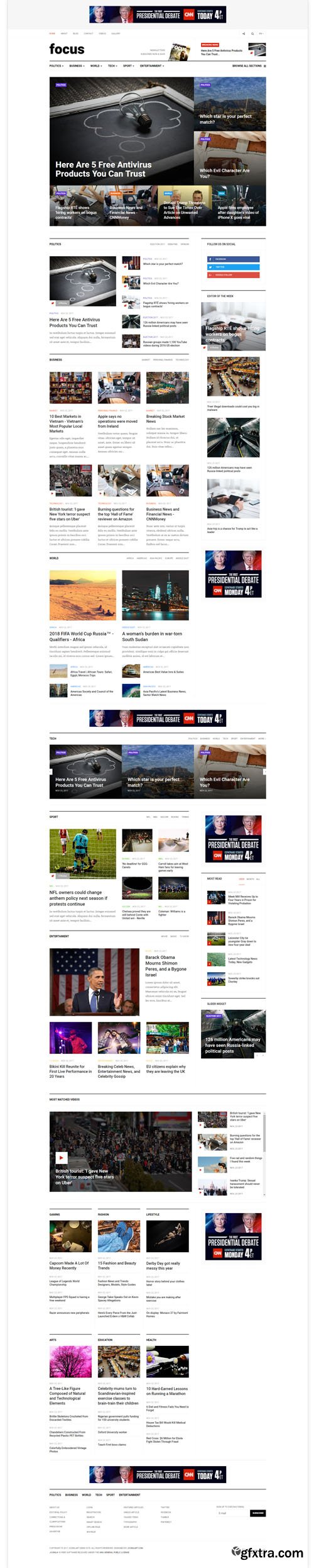 JoomlArt - JA Focus v1.0.1 - Best Joomla Template for News and Magazine websites