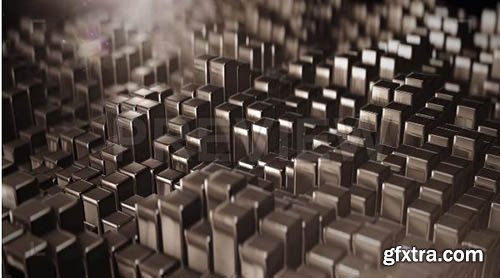 Waves Of Metal Prisms - Motion Graphics 83608