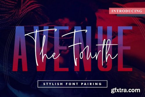 The Fourth Avenue Font Family - 4 Fonts