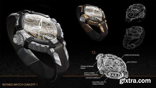 Product Design Pipeline - Concepting a Watch in Photoshop