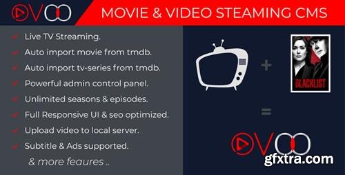 CodeCanyon - OVOO v2.5 - Movie & Video Streaming CMS with Unlimited TV-Series - 20180569 - NULLED