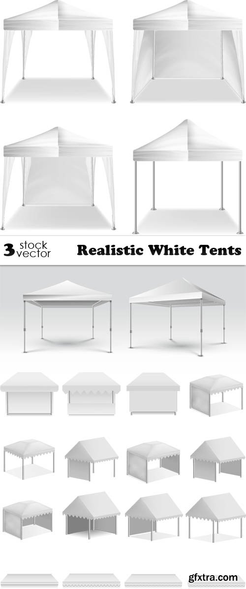 Vectors - Realistic White Tents