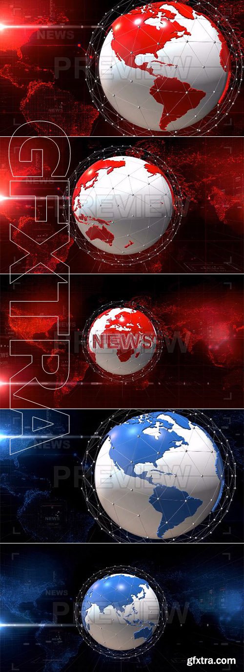 Red-Blue News Intro Pack - Motion Graphics 83109