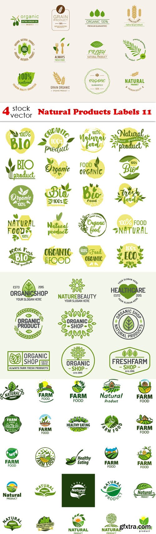Vectors - Natural Products Labels 11