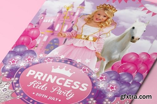 Pirate & Princess Kids Party Flyer