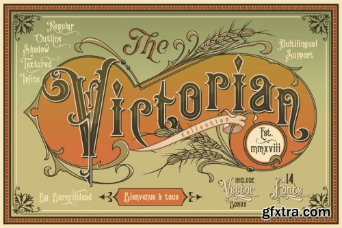 King Edward & Queen Victoria Font Family - 15 Fonts