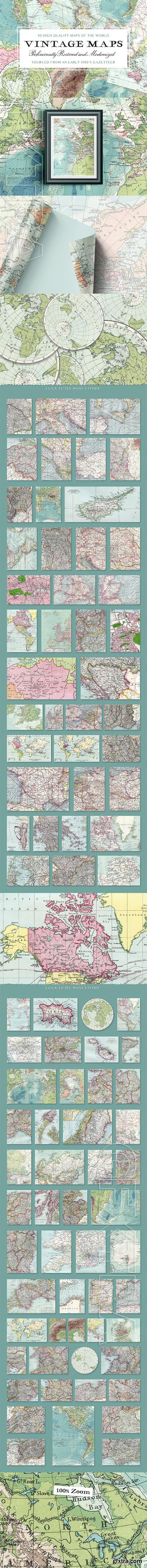 CreativeMarket - 90 Vintage Maps of the World Vol2 2582834