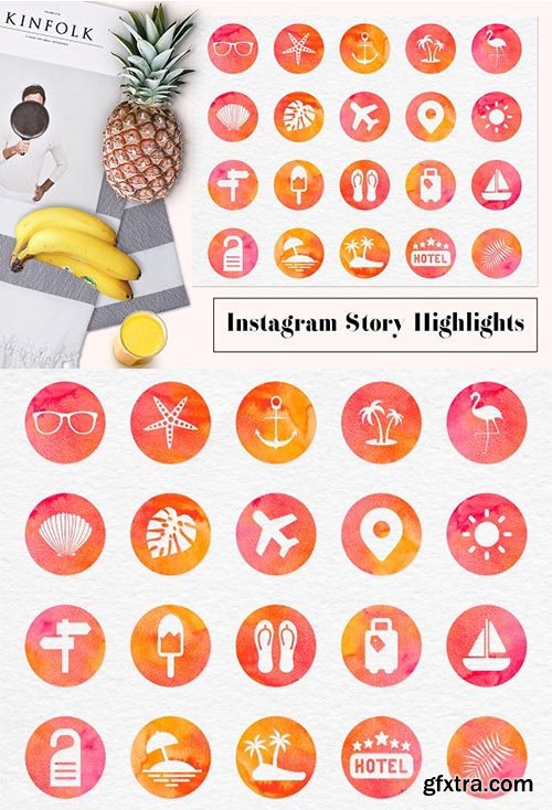CreativeMarket - Instagram Story Highlight Icons 2581187