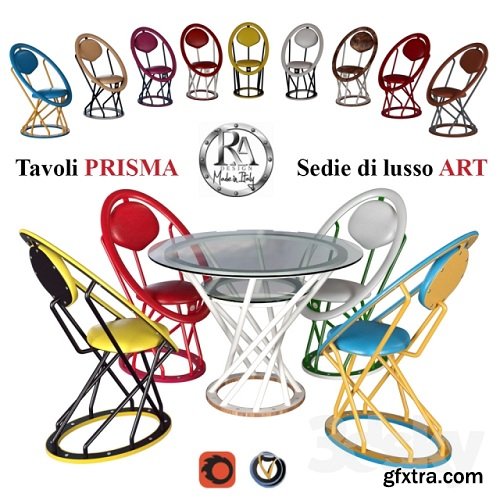 Table Prisma, chairs Art (RA-DESIGN)