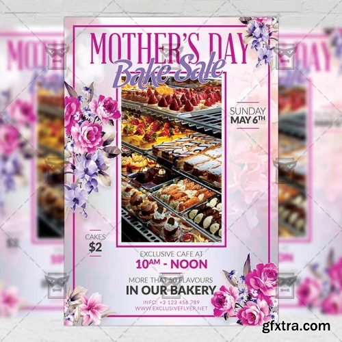 Mothers Day Bake Sale – Seasonal A5 Flyer Template