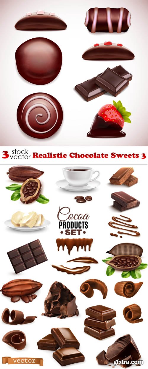 Vectors - Realistic Chocolate Sweets 3