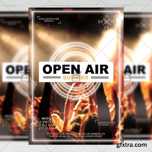 Open Air Summer Party – Seasonal A5 Flyer Template