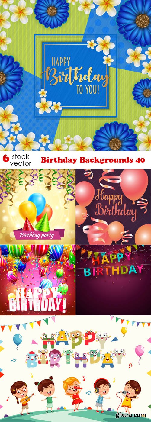 Vectors - Birthday Backgrounds 40